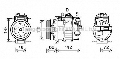 AVA QUALITY COOLING aik344 -  Компрессор, кондиционер